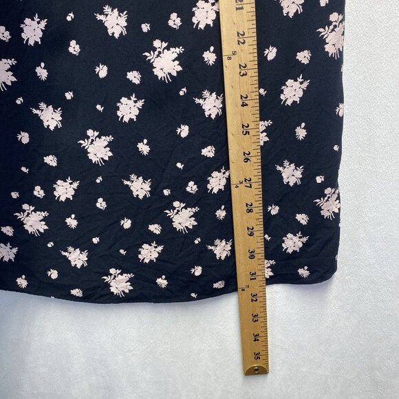Paris Atelier & Other Stories Round Neck Cap Sleeve Shift Dress Sz2 Black Floral - Picture 4 of 16